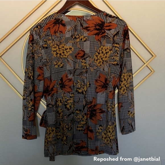 Evan Picone long sleeve.  Awesome fall colors! - Picture 8 of 9